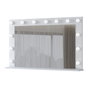 Hanah Home EF110 - 5167 Mesa de maquillaje blanca con 13 focos